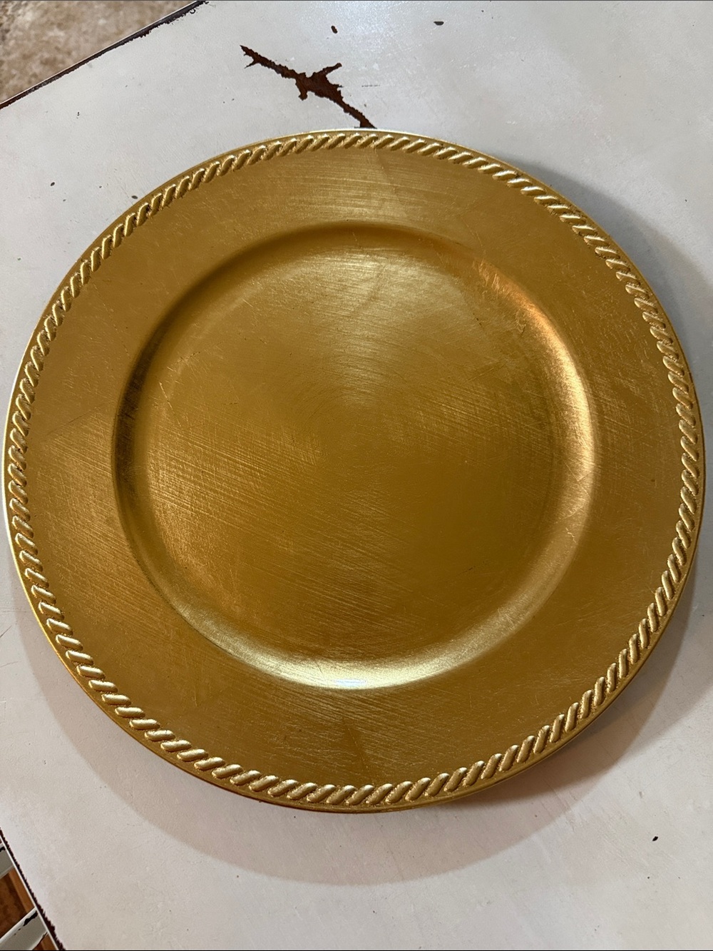 Hobby Lobby Gold Braided Edge Charger Plate